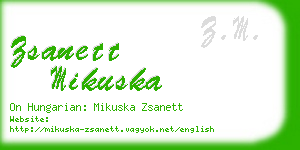 zsanett mikuska business card